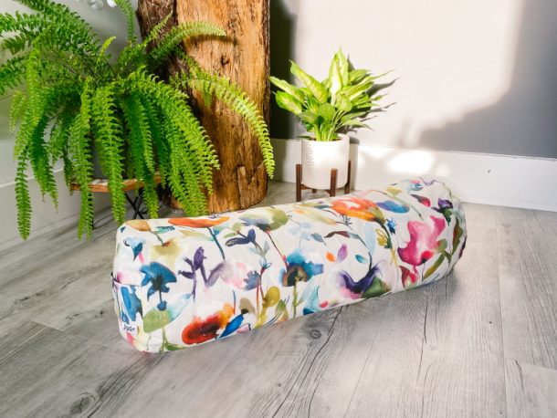 flower garden yoga bolster